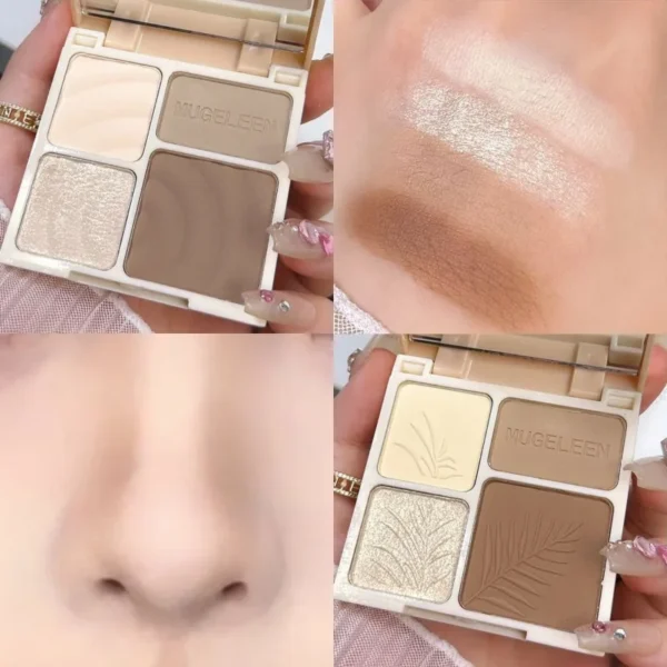 1PC Brightening Highlighter, Pearlescent Shimmer, Nose and Face Contour Modification, Contouring Palette, Suitable for Daily Use