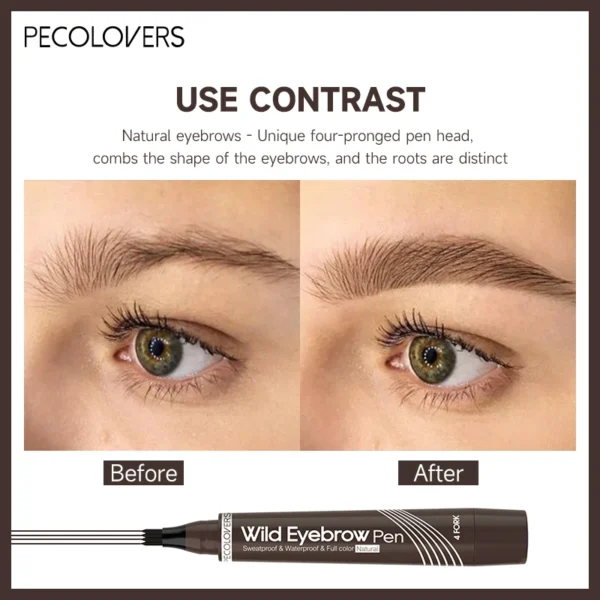 1PC Four Tubes Eyebrow Pencil Non-smearing Non-fading Waterproof Wild Natural Eyebrow Cream Eye Makeup - Image 2