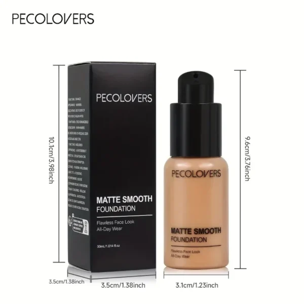 1PC Full Coverage Flawless Foundation - Naturally Matte, Covers Dark Circles, Pimples, Moisturizes, Suitable for All Skin Types - Image 4