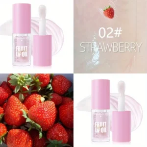Peach-Flavored Glass Lip Oil - Hydrating Jelly Gloss Balm, Plumping & Shine Enhancer, Perfect for All Skin Types