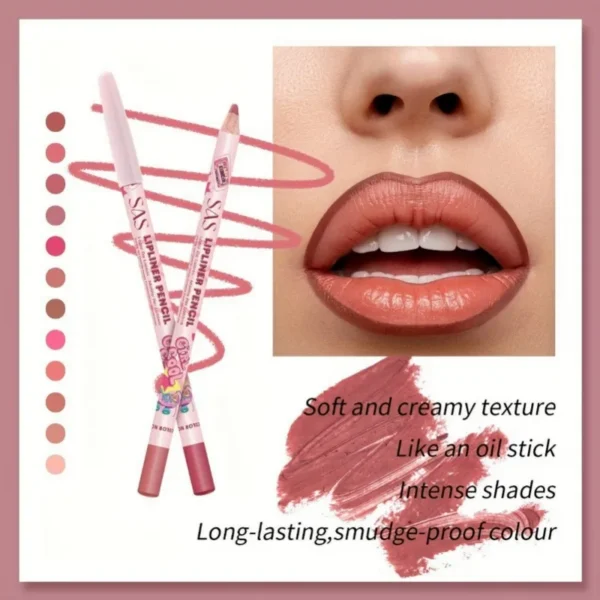 1PC Velvet Matte Surface, Non-stick Cup, Three-dimensional Lip Shape, Anti-smudge, Silky Lip Liner, Ideal Holiday Gift Series - Image 3