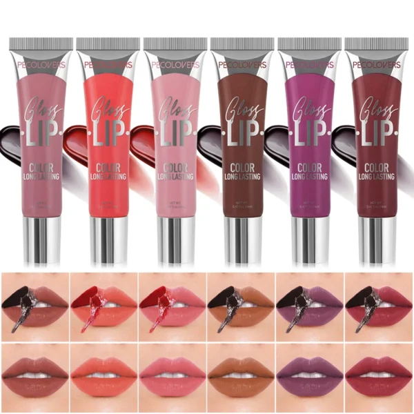 Easy Color Easy Peel Gel Lip Glaze 6 Colors Waterproof Long Lasting Lip Gloss Lip Gloss Peel-off Amazing Lip Tattoo Women Makeup