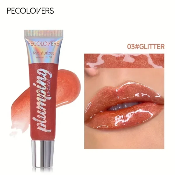 1PC Glitter Lip Gloss Moisturizing Fruit Lip Oil Transparent Fullness Lips Tint Soft Tube Makeup Lip Beauty Care - Image 2