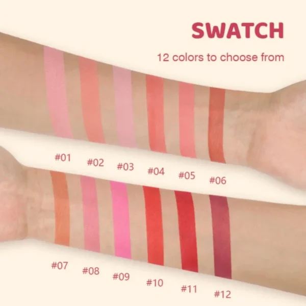 1PC Monochrome Blush Palette, Low Saturation Powder, Matte Effect, Pink/red, Long-lasting, Suitable for Date and Daily Needs - Image 3