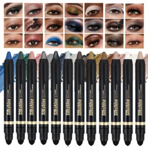 1pc Eyeshadow Stick, Pearly Glitter & Matte Finish, Smooth Texture, Long-Lasting, Highly Pigmented, Easy Application