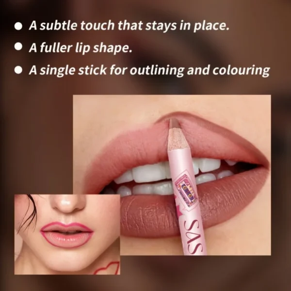 1PC Velvet Matte Surface, Non-stick Cup, Three-dimensional Lip Shape, Anti-smudge, Silky Lip Liner, Ideal Holiday Gift Series - Image 2