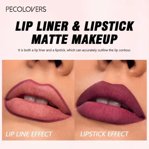 1PC High Pigment, Purple/brown, Anti-smudge, Long-term Makeup, Nude Matte Lip Liner, Lipstick, Mother's Day Gift Holiday Gift - Image 3
