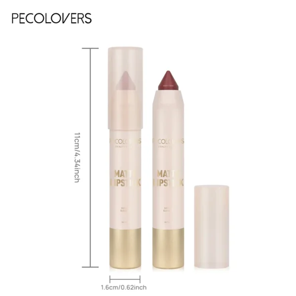 1PC Velvet, Matte, Long-lasting Nude Lip Gloss for Women, Non-stick Cups, Suitable for Music Festivals, Stage Makeup - Image 3