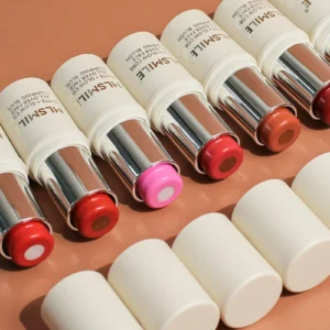 1PC 2-in-1 Berry Tone Sandwich Blush Stick - Long-Wearing, Matte & Highlighting, Contouring, Multi-Functional Solid Blusher