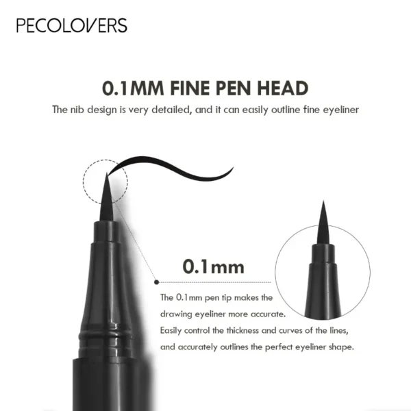 1PC Waterproof and Stain-proof Eyeliner Eyebrow Pencil, Ultra-fine Pen Tip, Smooth, Color-producing, Suitable for Daily Makeup - Image 2