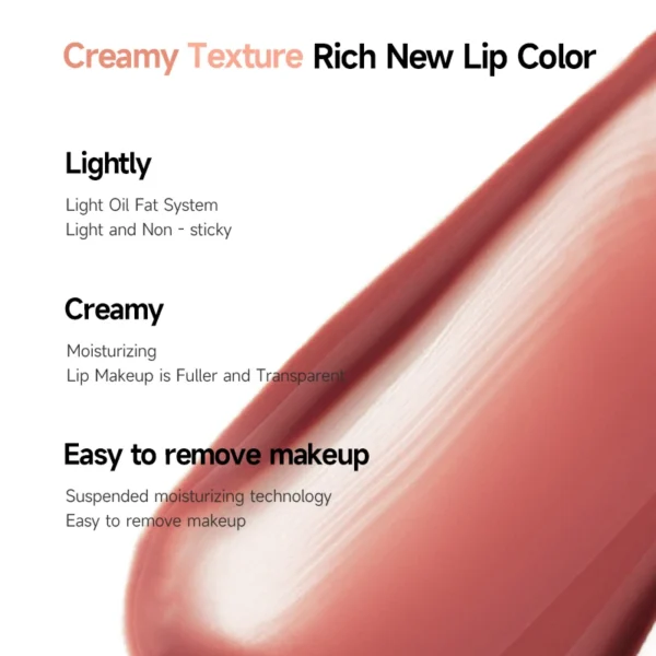 1PC Mild Texture, Highly Pigmented, Non-sticky, Moist and Glossy, Long-lasting Lip Glaze Lipstick, Perfect Gift Series for Girls - Image 5
