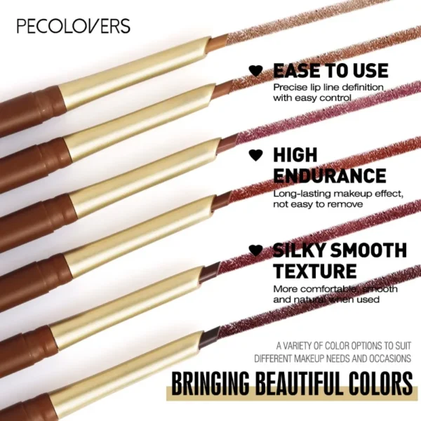 1PC Brown Tube Slanted Lip Line Lipstick - Matte Finish, Waterproof, Stackable, Non-stick Cup, Suitable for All Skin Types - Image 5