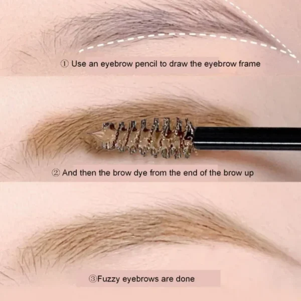 1PC Natural and Waterproof Eyebrows, Precise Application, Gentle and Light Texture, Eyebrow Cream with Brush, Mother's Day Gift - Image 3