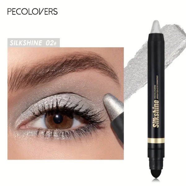 1pc Eyeshadow Stick, Pearly Glitter & Matte Finish, Smooth Texture, Long-Lasting, Highly Pigmented, Easy Application - Image 3