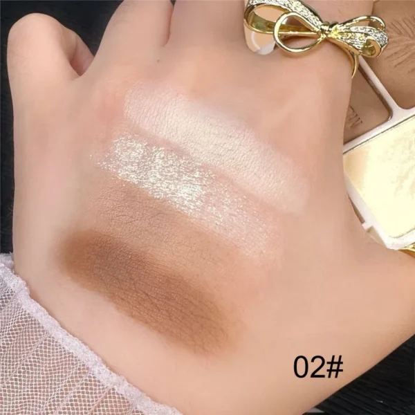 1PC Brightening Highlighter, Pearlescent Shimmer, Nose and Face Contour Modification, Contouring Palette, Suitable for Daily Use - Image 3
