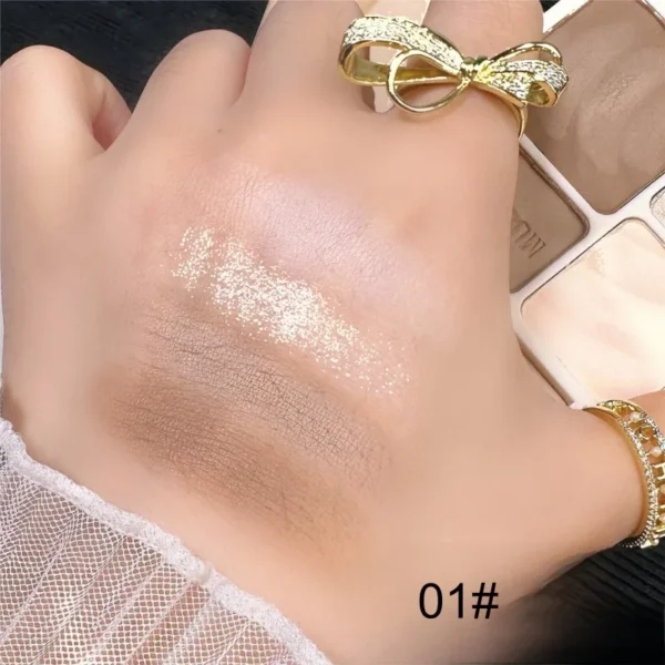 1PC Brightening Highlighter, Pearlescent Shimmer, Nose and Face Contour Modification, Contouring Palette, Suitable for Daily Use - Image 2