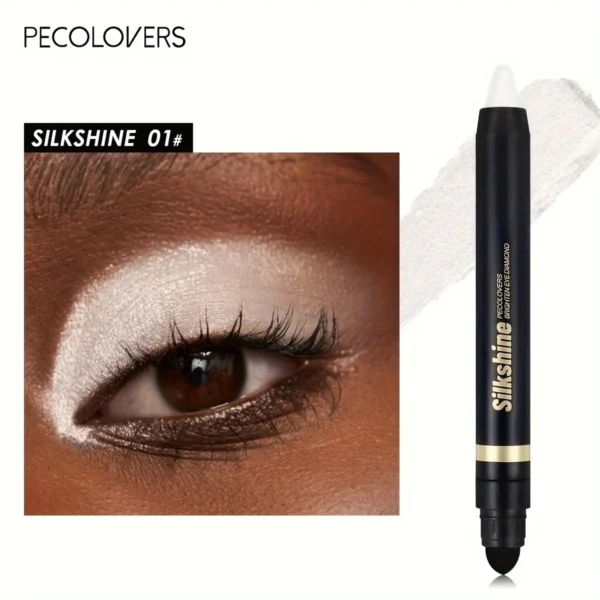 1pc Eyeshadow Stick, Pearly Glitter & Matte Finish, Smooth Texture, Long-Lasting, Highly Pigmented, Easy Application - Image 2