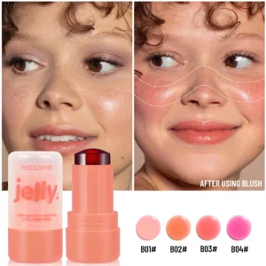 1PC Jelly Blush - Easy To Apply, High Pigmentation, Natural Fit, Long-lasting, Suitable for All Skin Types, Valentine's Day Gift