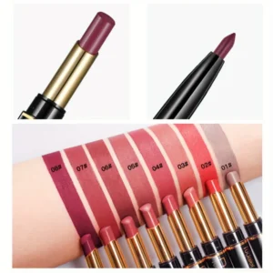 1PC Matte Finish, Non-stick Cup, Multiple Shades, Double-ended Design, Lip Liner, Lipstick, Ideal Gift for Women