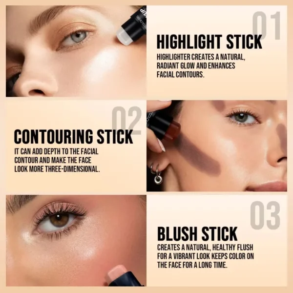 1PC Cover Dark Circles and Acne Marks, Concealer Stick, Body Shadow, Nose Shadow, Contour Stick To Create Flawless Makeup - Image 6