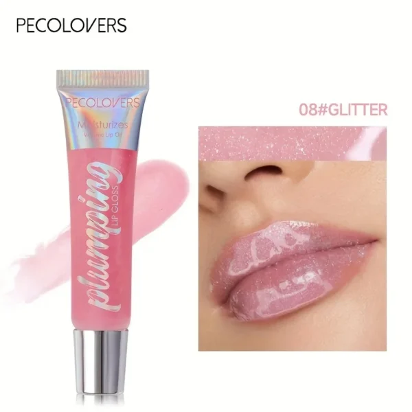 1PC Glitter Lip Gloss Moisturizing Fruit Lip Oil Transparent Fullness Lips Tint Soft Tube Makeup Lip Beauty Care - Image 3