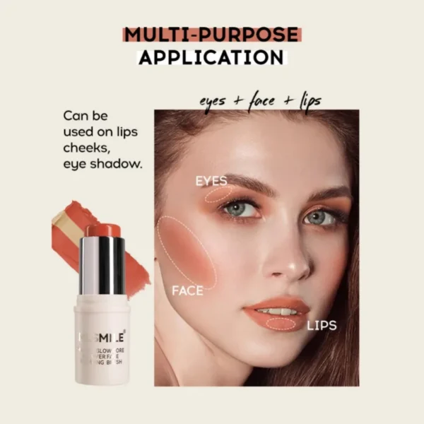 1PC Natural Gloss, Easy To Apply, High Color Rendering, Long-lasting Blush Sticks, Ideal Holiday Gift Collection - Image 3