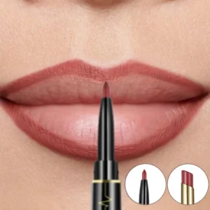 1PC Matte Finish, Non-stick Cup, Multiple Shades, Double-ended Design, Lip Liner, Lipstick, Ideal Gift for Women