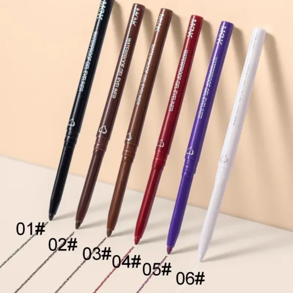 1PC Waterproof and Sweat-proof Ultra-fine Eyeliner Gel Pen, Quick-drying and Smooth, Non-smudged Lower Eyelash Pencil Eye Makeup - Image 2