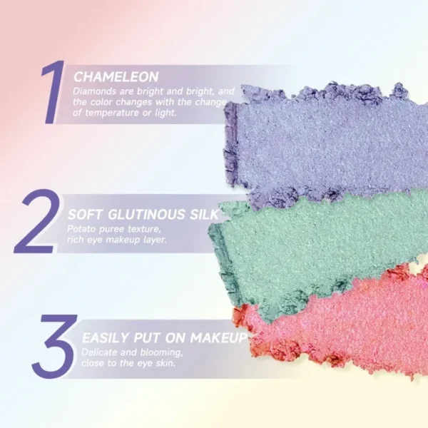 1PC Chameleon Eyeshadow Chameleon Pigment Rainbow Eyeshadow Powder Light Change Holographic Eyeshadow Pigment Glitter Eye Makeup - Image 3