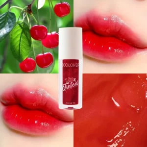 1PC Fruit Juice Lip Tint Non-stick Cup Liquid Lipstick and Blush 2 in1 Waterproof Smudge Proof Long Lasting Water Lip Stain