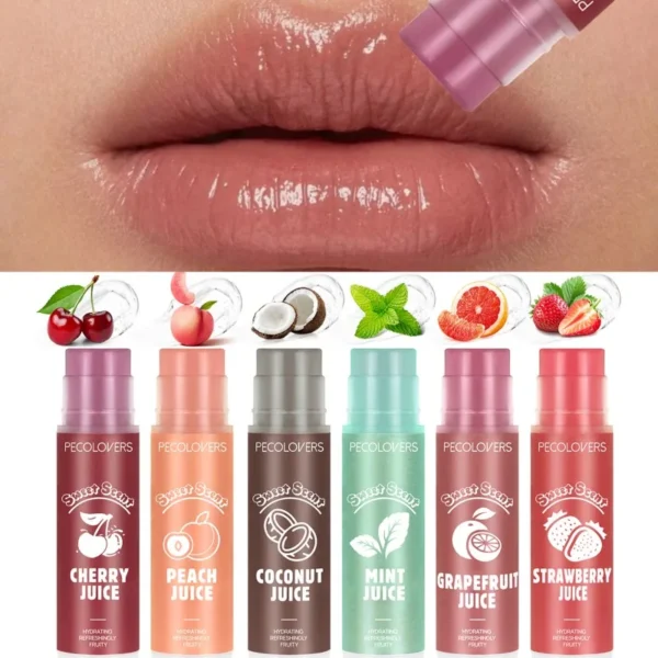 1PC Moisturizing Lip Balm, Gloss Finish, A Variety of Scent Options, Lightens Lip Lines, Perfect for Dry Lips, Holiday Gift