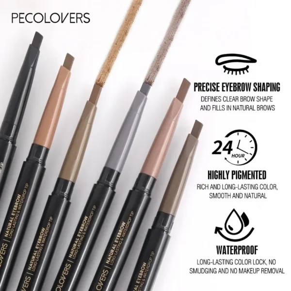 1PC Precise Application, Color Development, Anti-smudge,Black/brown/gray,Long-lasting Natural Matte Finish,2-in-1 Eyebrow Pencil - Image 6